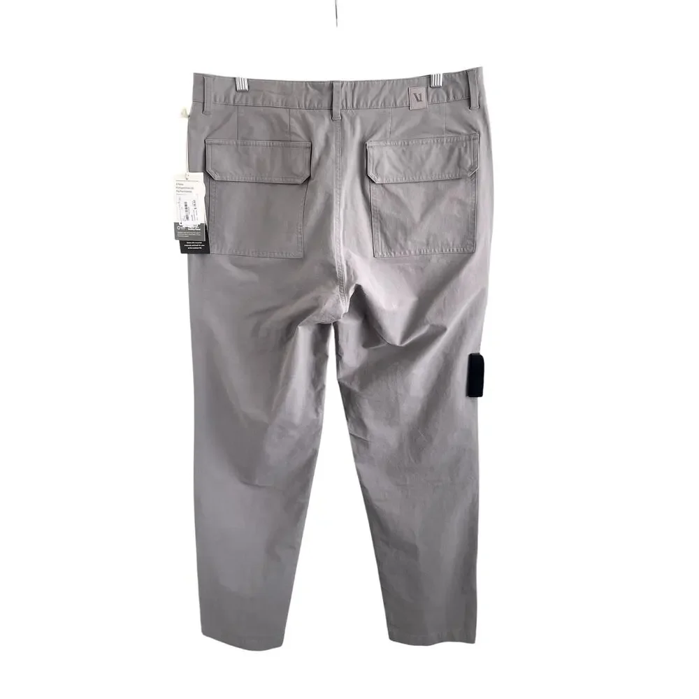 Vuori Sz 33 Barren Classic Fit Pant Gray Cotton Pockets Stretch Utility Casual - Picture 3 of 13